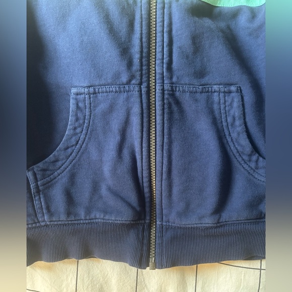 Hanna Andersson Faux Shearling French Terry Zip-Up Hoodie rainbow kids size 10 - Picture 6 of 8